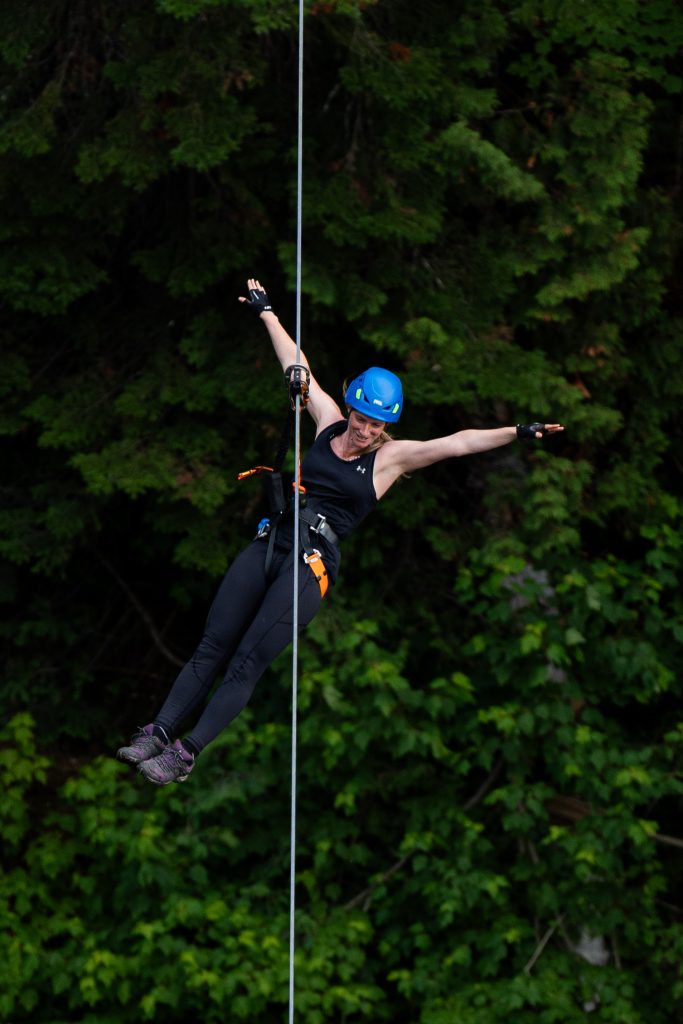 Tyrolienne de la Via Ferrata de la chute à Philomène